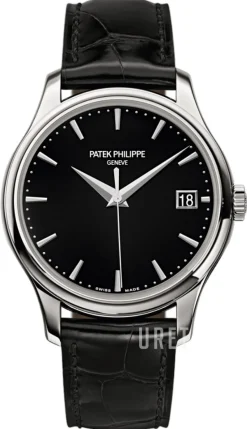 Calatrava Svart/Läder Ø39 mm