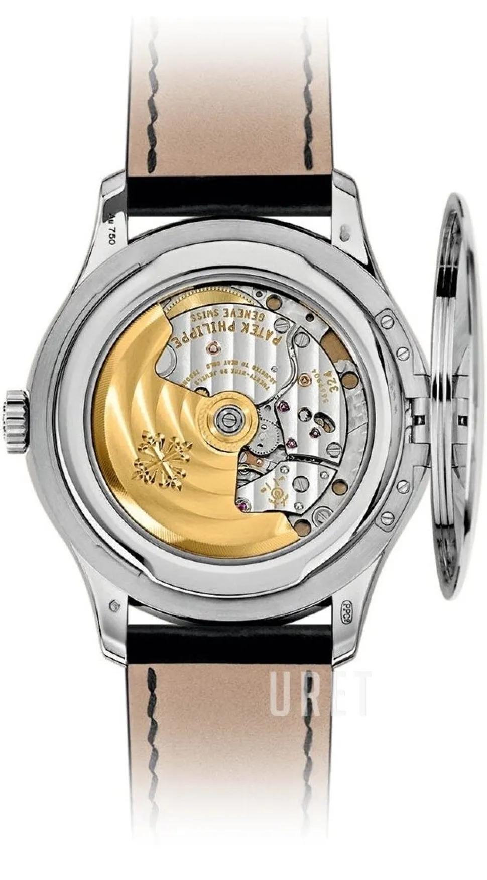 Calatrava Svart/Läder Ø39 mm