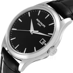 Calatrava Svart/Läder Ø39 mm