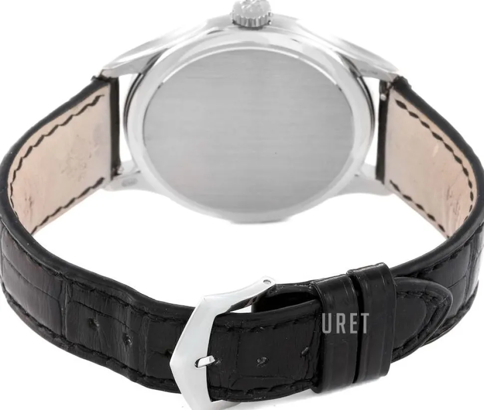 Calatrava Svart/Läder Ø39 mm