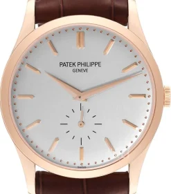 Calatrava Vit/Läder Ø37 mm