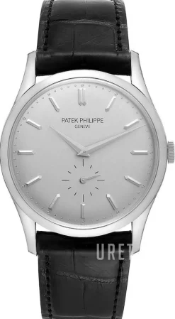 Calatrava Vit/Läder Ø37 mm