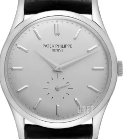 Calatrava Vit/Läder Ø37 mm