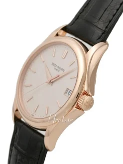 Calatrava Vit/Läder Ø37 mm