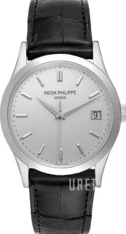 Calatrava Vit/Läder Ø38 mm