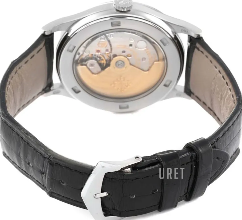 Calatrava Vit/Läder Ø38 mm