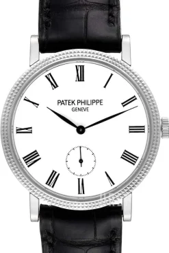 Calatrava Vit/Läder Ø31 mm