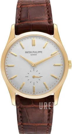 Calatrava Vit/Läder Ø37 mm