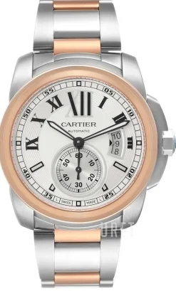 Calibre de Silverfärgad/18 karat roséguld Ø42 mm