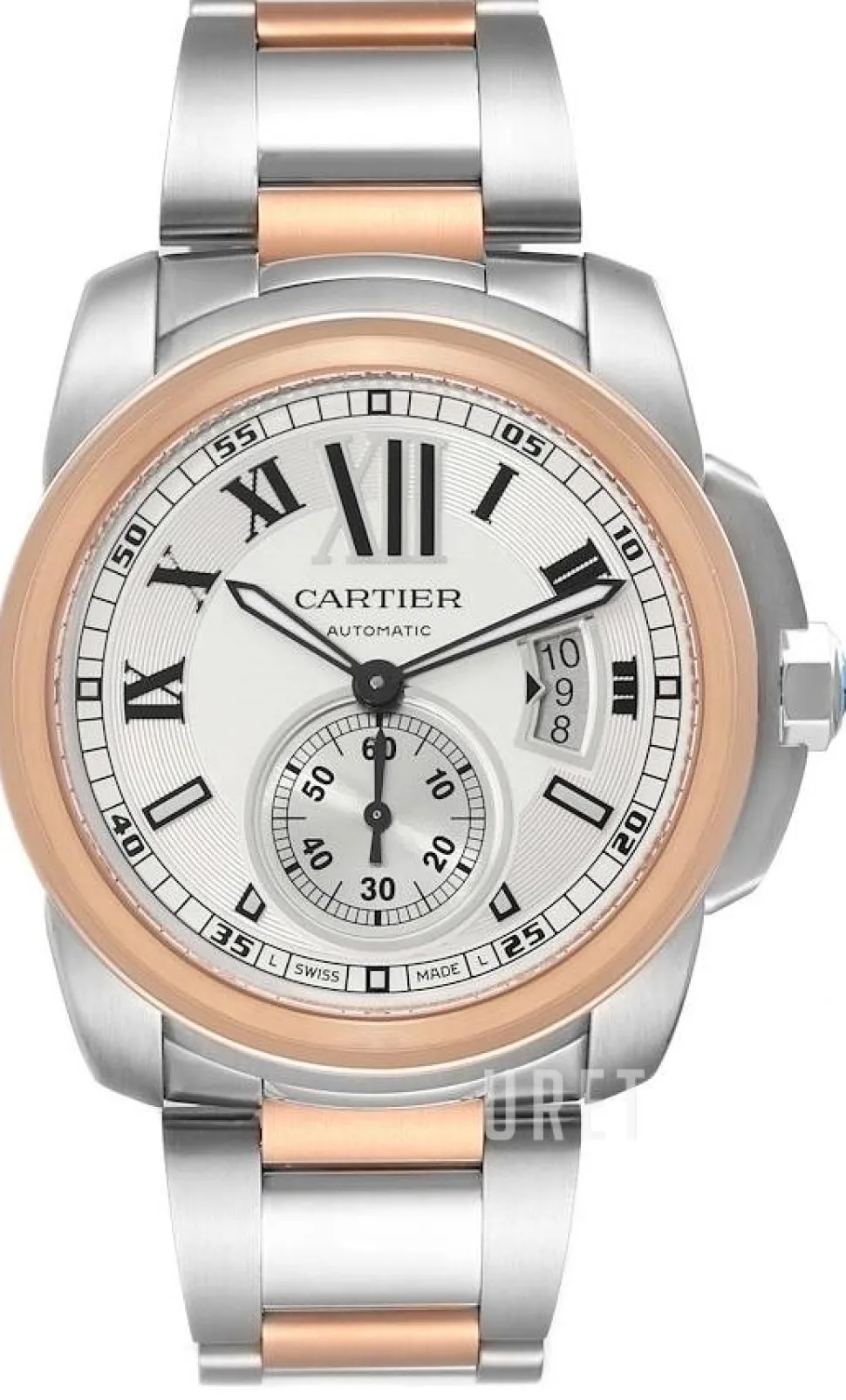 Calibre de Silverfärgad/18 karat roséguld Ø42 mm