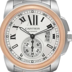 Calibre de Silverfärgad/18 karat roséguld Ø42 mm