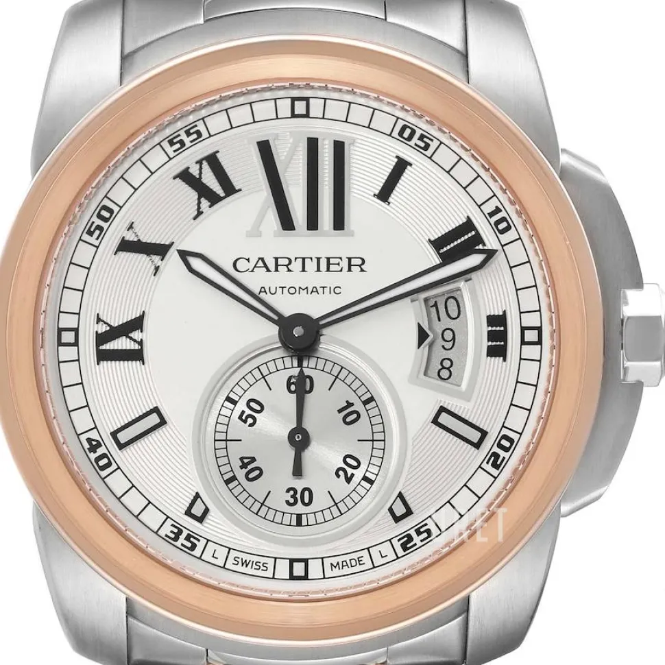 Calibre de Silverfärgad/18 karat roséguld Ø42 mm