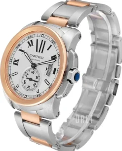 Calibre de Silverfärgad/18 karat roséguld Ø42 mm