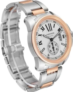 Calibre de Silverfärgad/18 karat roséguld Ø42 mm