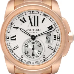 Calibre de Silverfärgad/18 karat roséguld Ø42 mm