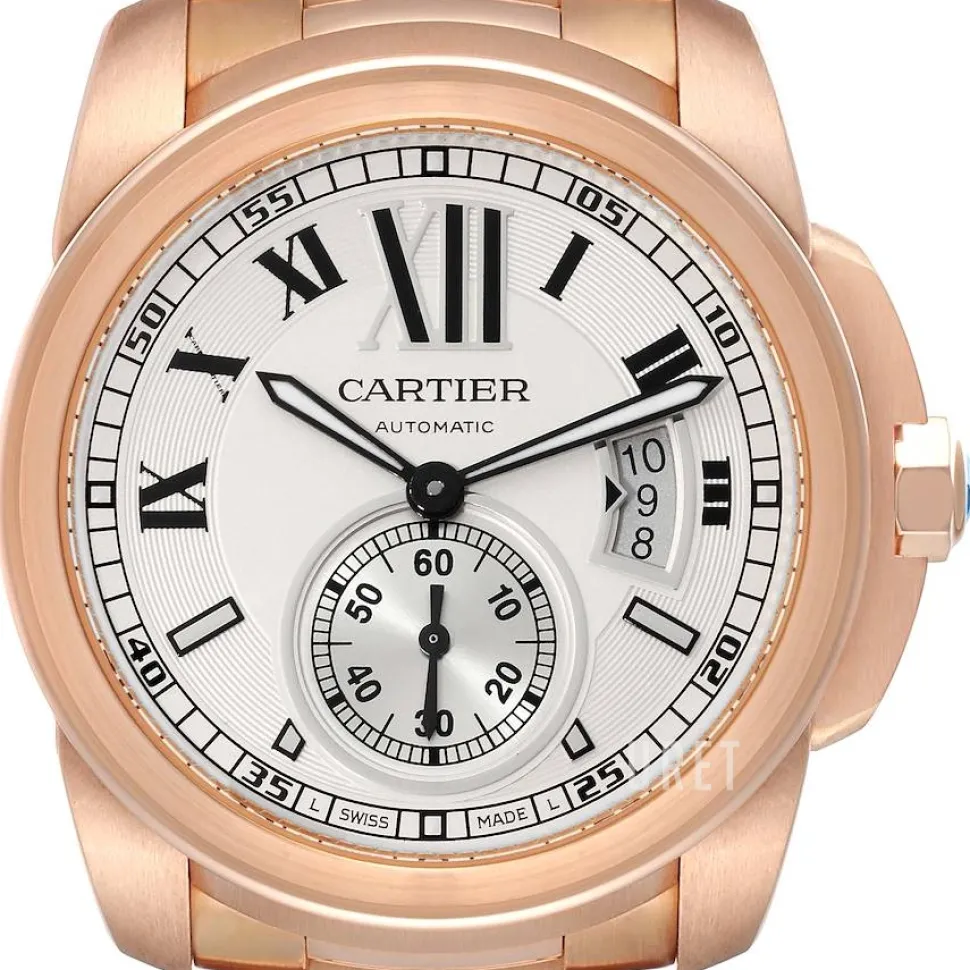 Calibre de Silverfärgad/18 karat roséguld Ø42 mm