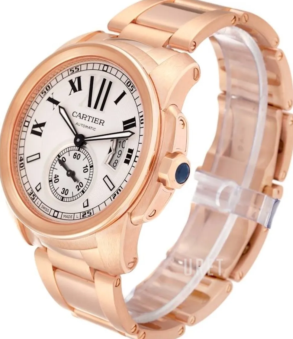Calibre de Silverfärgad/18 karat roséguld Ø42 mm