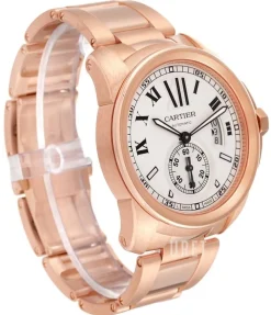 Calibre de Silverfärgad/18 karat roséguld Ø42 mm