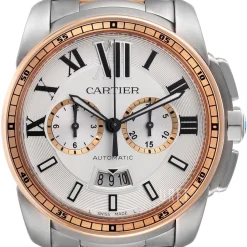 Calibre de Silverfärgad/18 karat roséguld Ø42 mm