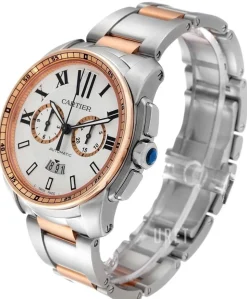 Calibre de Silverfärgad/18 karat roséguld Ø42 mm