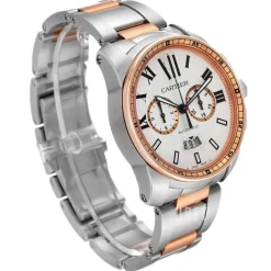 Calibre de Silverfärgad/18 karat roséguld Ø42 mm