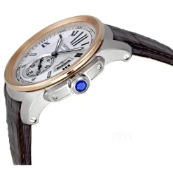 Calibre de Silverfärgad/Läder Ø42 mm