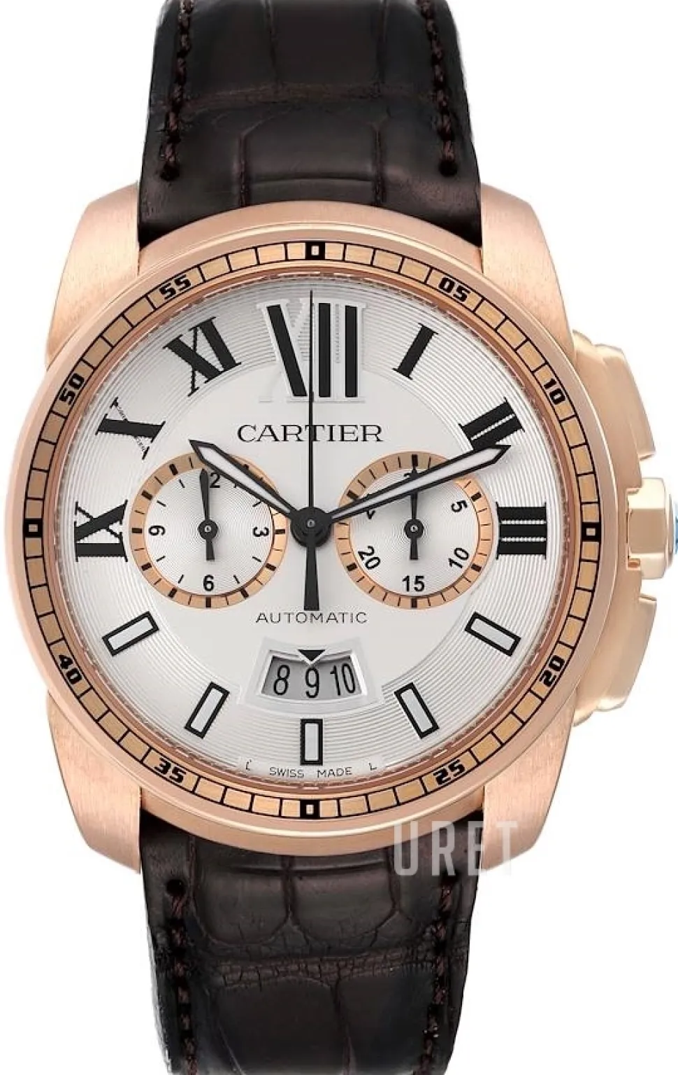 Calibre de Silverfärgad/Läder Ø42 mm