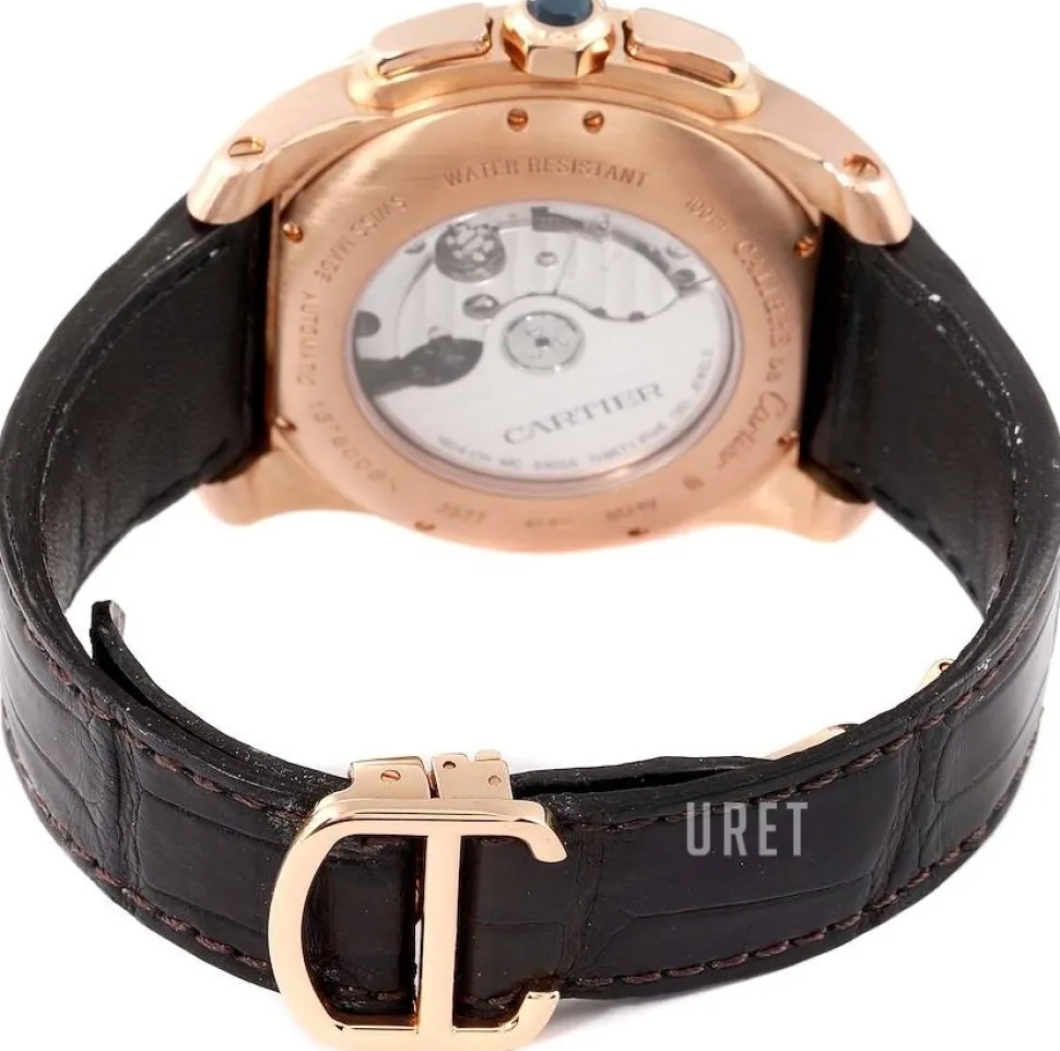 Calibre de Silverfärgad/Läder Ø42 mm