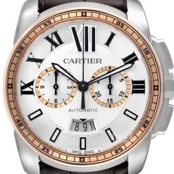 Calibre de Silverfärgad/Läder Ø42 mm