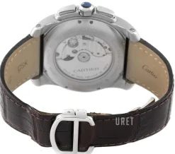 Calibre de Silverfärgad/Läder Ø42 mm