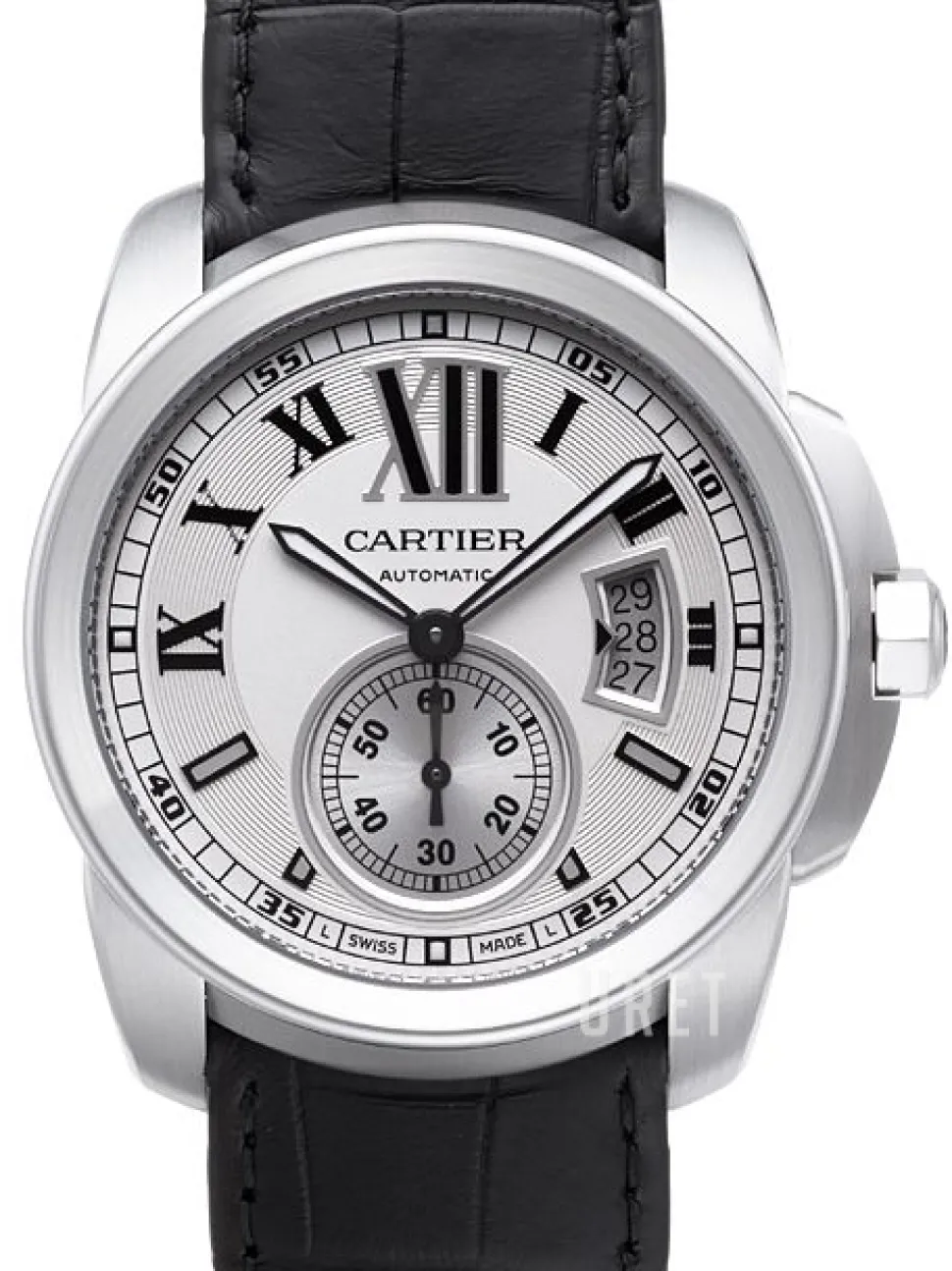 Calibre de Silverfärgad/Läder Ø42 mm