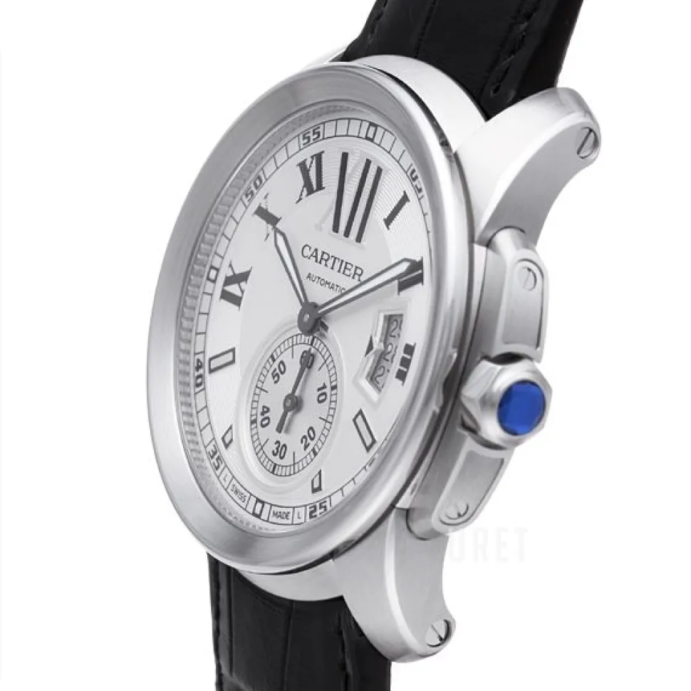 Calibre de Silverfärgad/Läder Ø42 mm