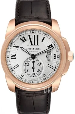 Calibre de Silverfärgad/Läder Ø42 mm