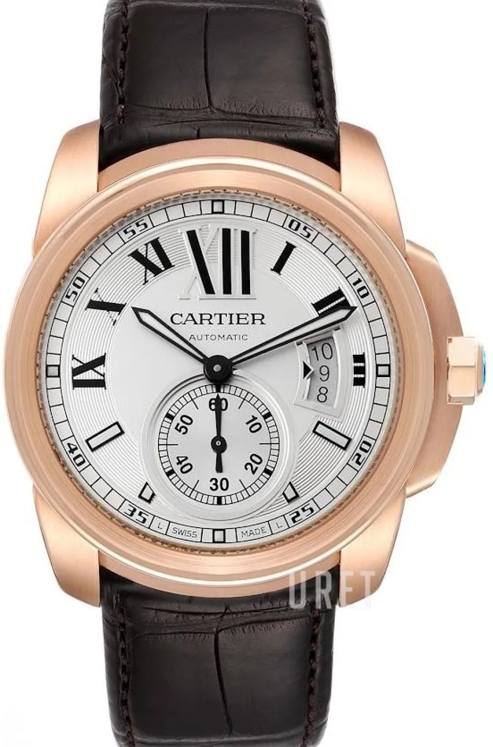 Calibre de Silverfärgad/Läder Ø42 mm