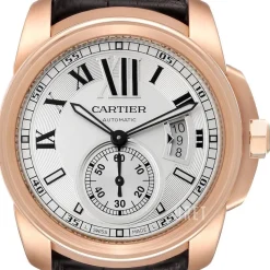 Calibre de Silverfärgad/Läder Ø42 mm