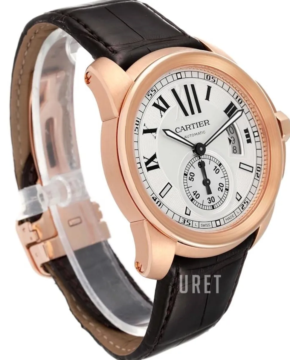 Calibre de Silverfärgad/Läder Ø42 mm