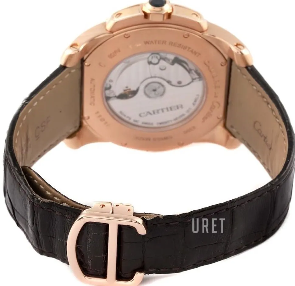 Calibre de Silverfärgad/Läder Ø42 mm