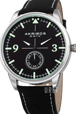 Canvas Svart/Läder Ø45 mm