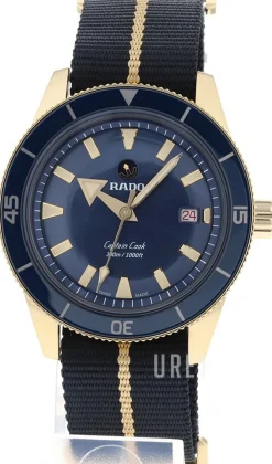 Captain Cook Blå/Läder Ø42 mm