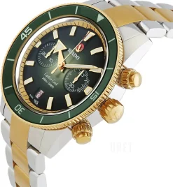 Captain Cook Grön/Gulguldtonat stål Ø43 mm