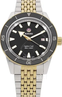 Captain Cook Svart/Gulguldtonat stål Ø42 mm