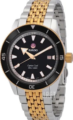 Captain Cook Svart/Roséguldstonat stål Ø42 mm