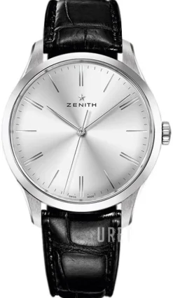 Captain Silverfärgad/Läder Ø42 mm