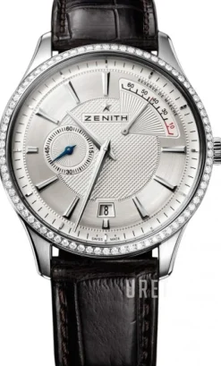 Captain Silverfärgad/Läder Ø40 mm