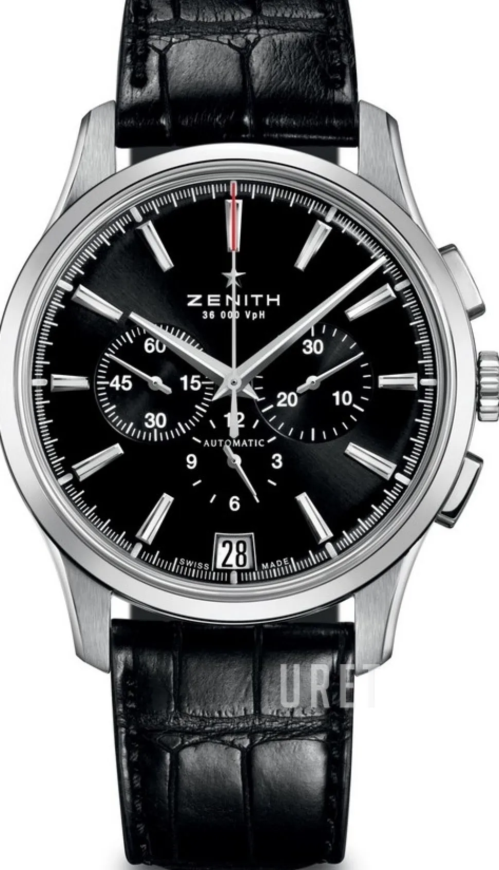 Captain Svart/Läder Ø42 mm