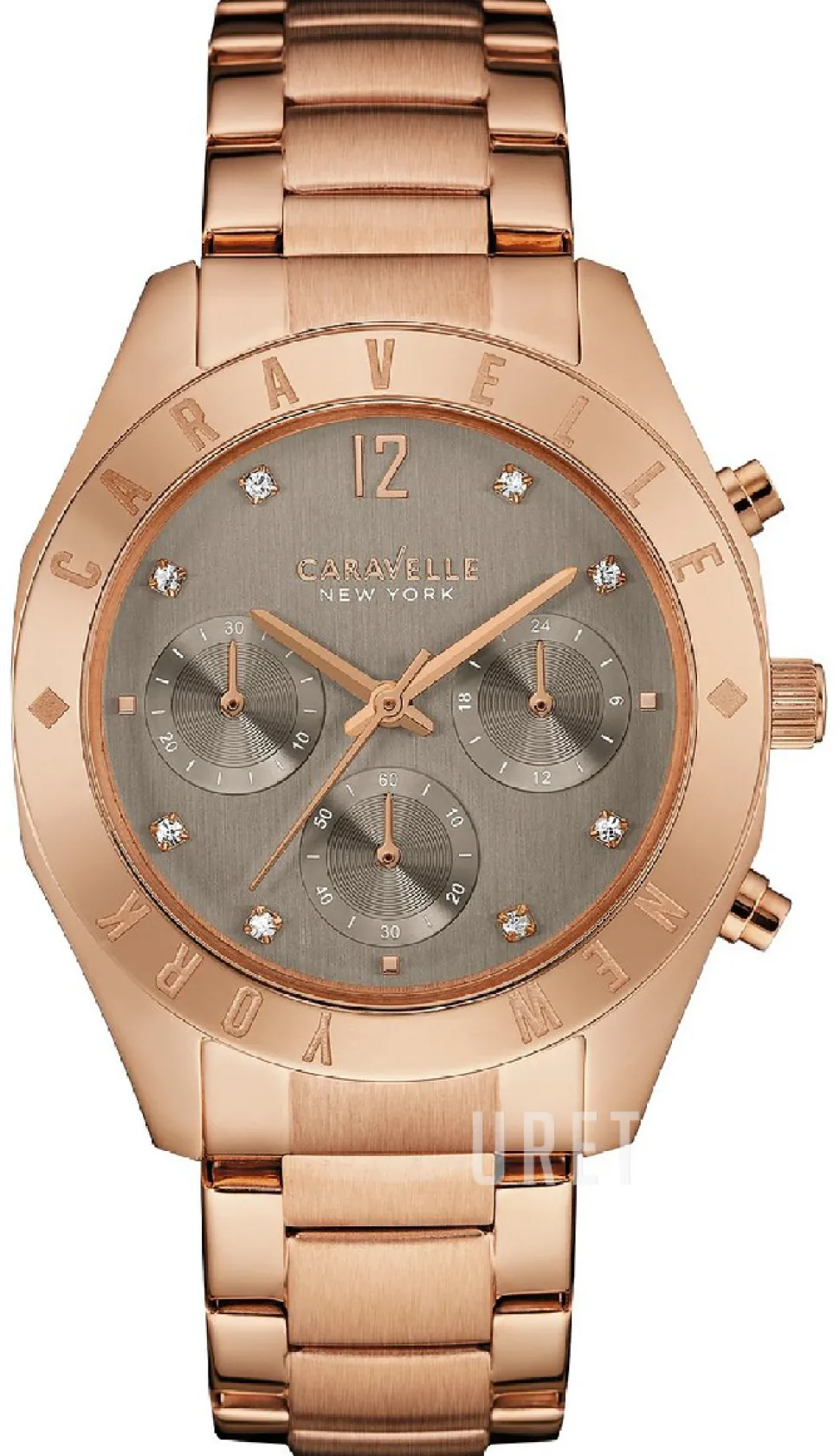 Caravelle Grå/Roséguldstonat stål Ø36 mm