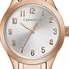 Caravelle Silverfärgad/Roséguldstonat stål Ø24 mm
