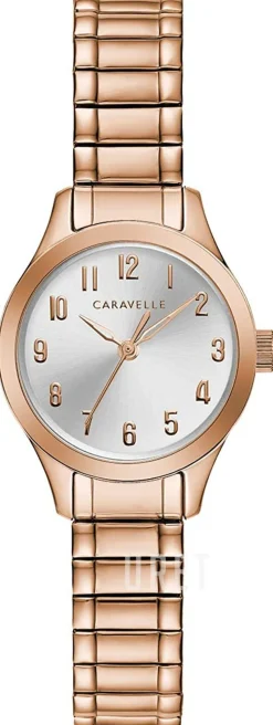 Caravelle Silverfärgad/Roséguldstonat stål Ø24 mm