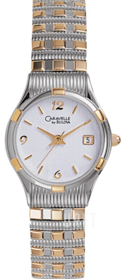 Caravelle Vit/Roséguldstonat stål Ø24.5 mm