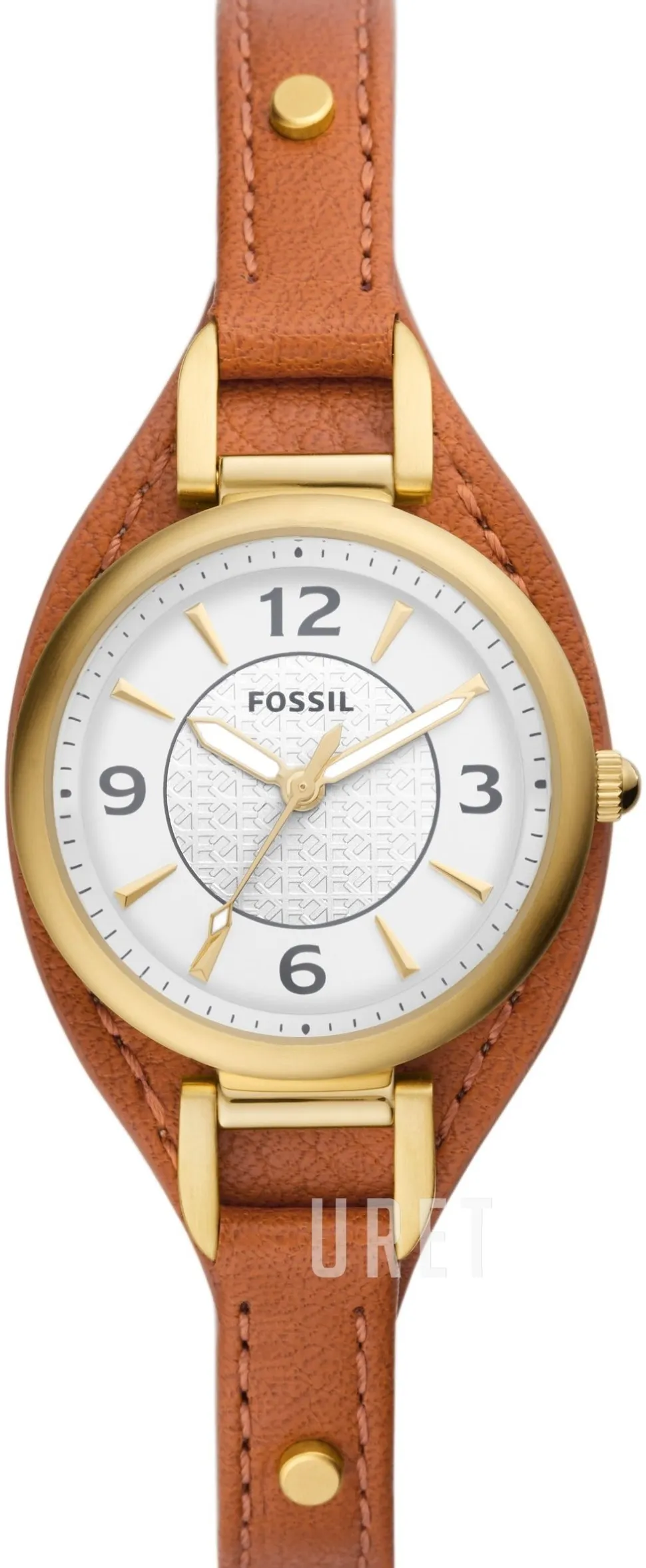 Carlie Mini Vit/Läder Ø28 mm